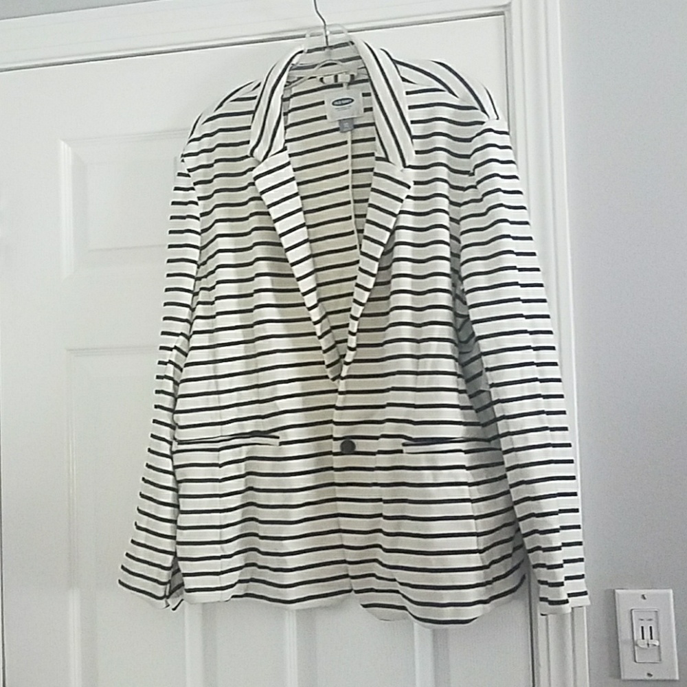 NEW Old Navy Striped Knit Blazer XXL